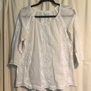 J Jill embroidered top
